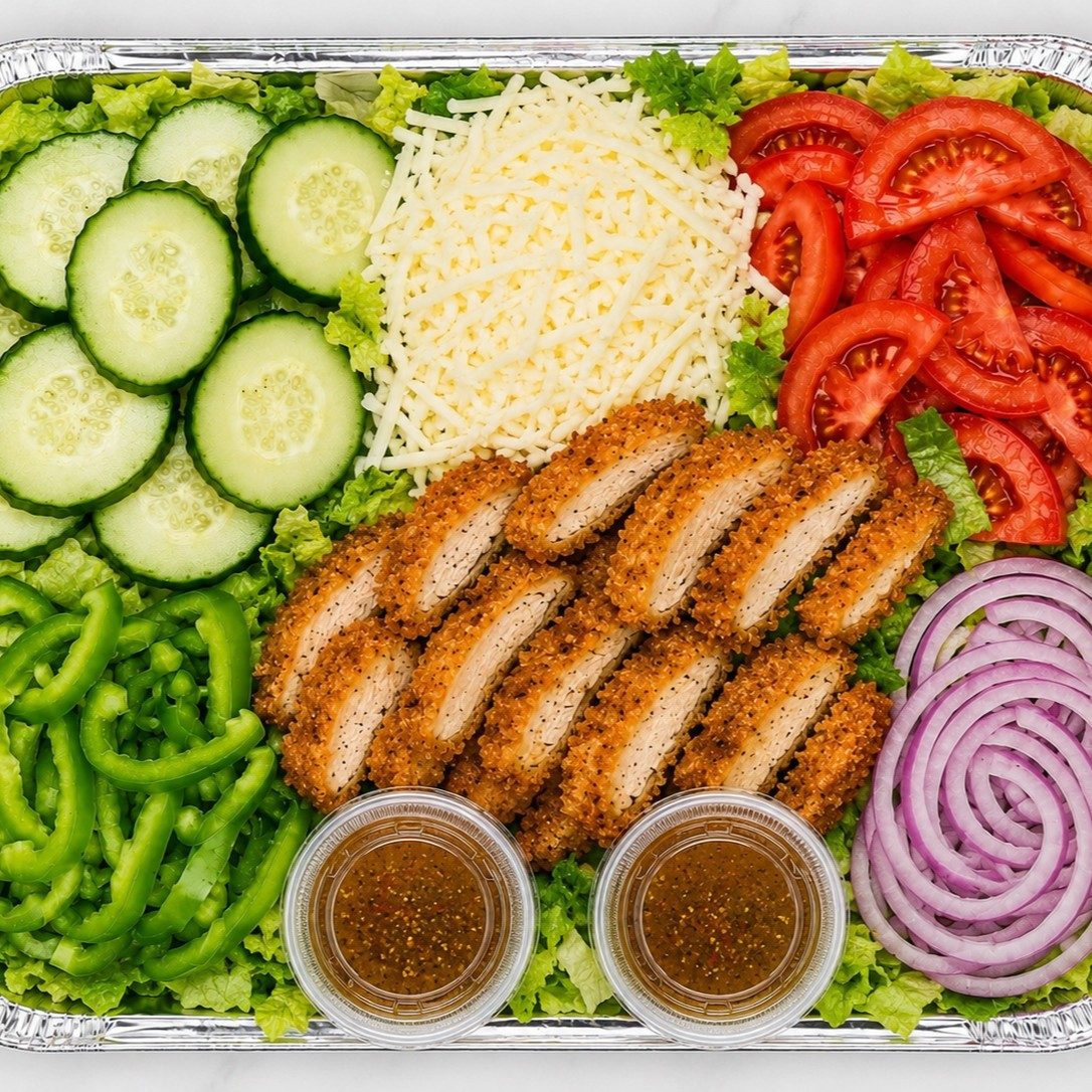 Crispy Chicken Salad Tray.