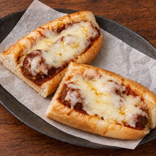 Meatball parmigiana sub