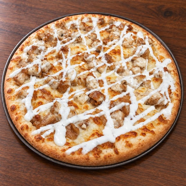 Chicken ranch pizza.