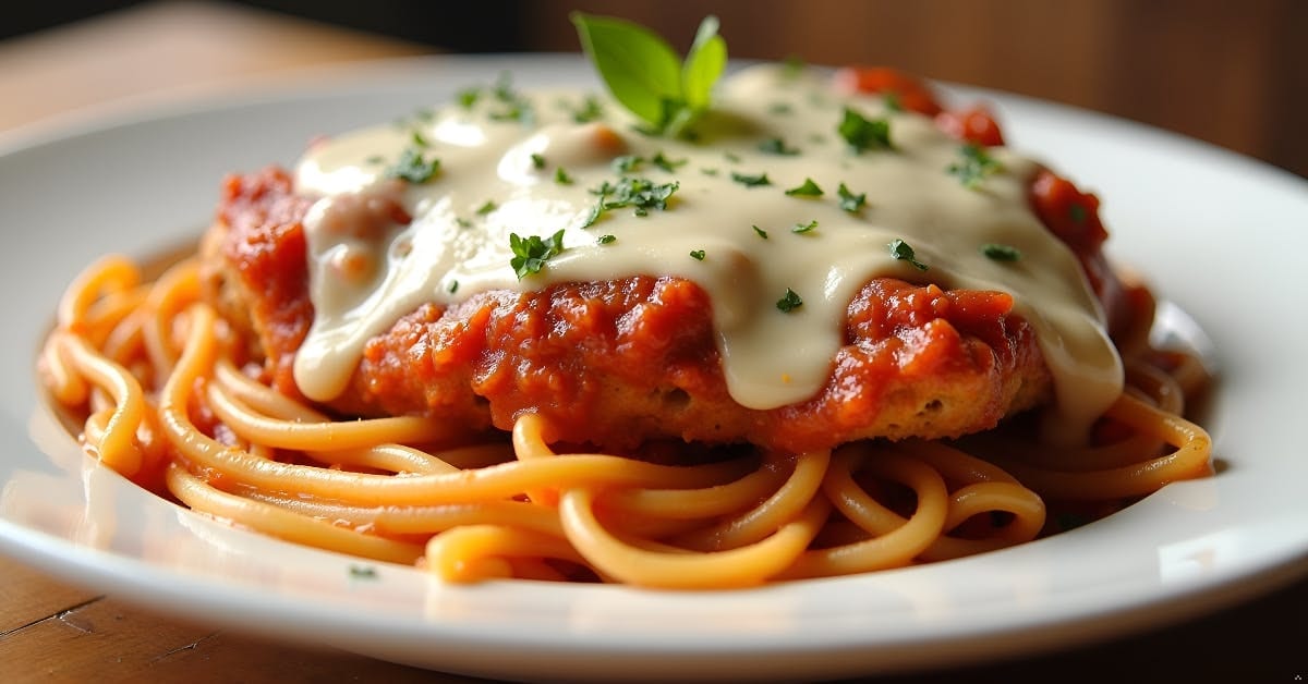 Spaghetti with one side (dinner).