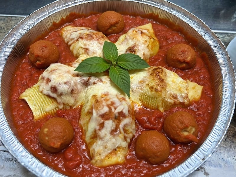 Shells with one side (dinner).