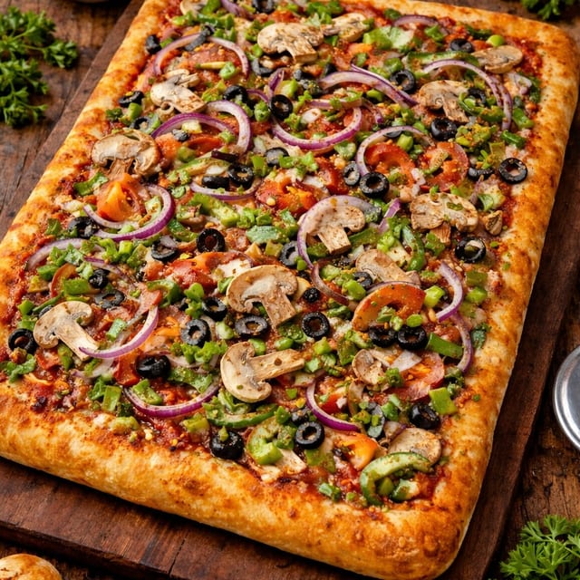 Sicilian Veggie-Lovers Pizza.