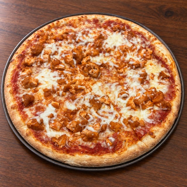 Buffalo chicken pizza.