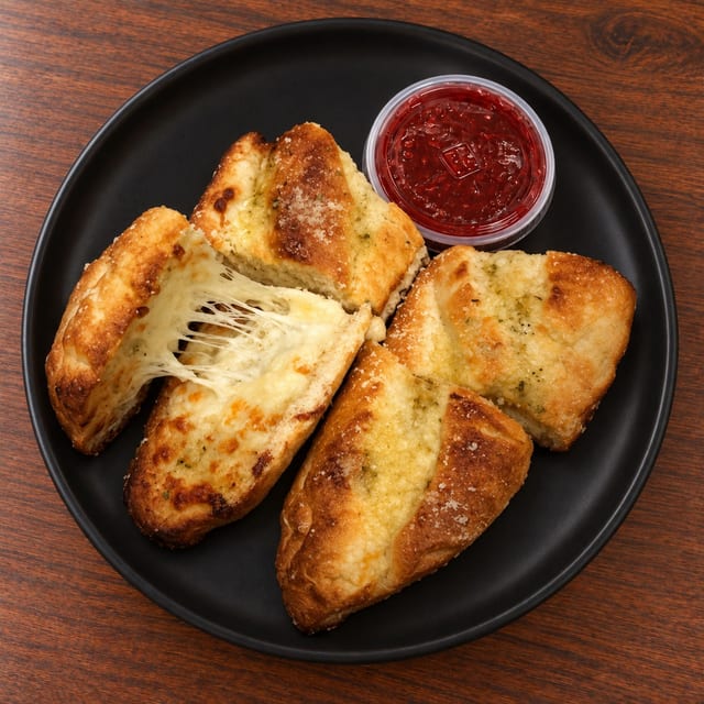 Garlic bread with cheese.