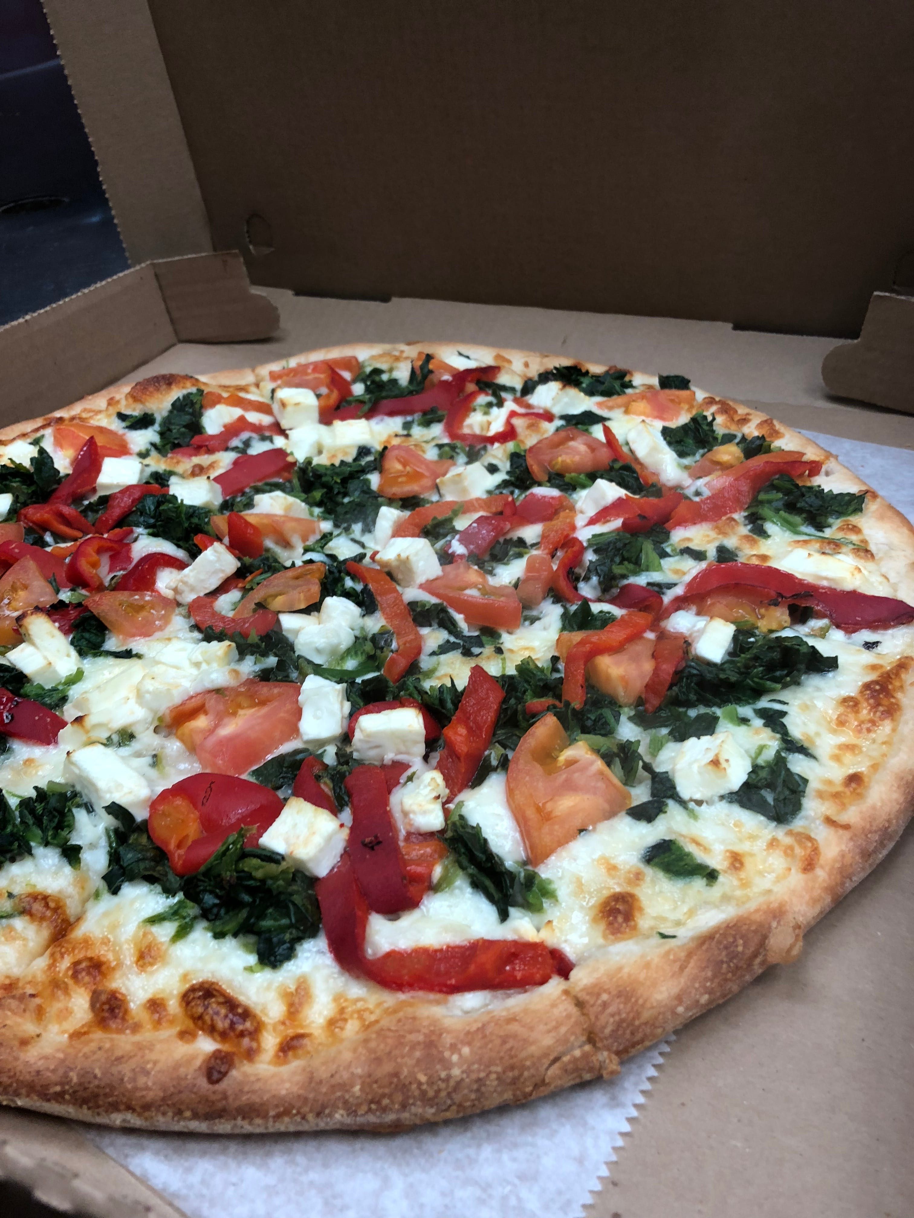 Mediterranean pizza.