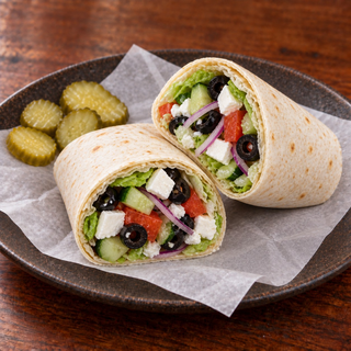 Greek veggie wrap