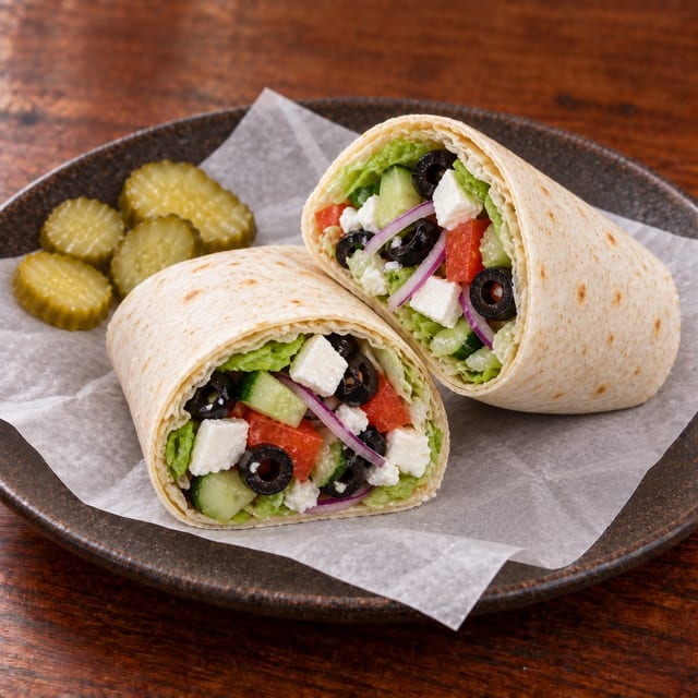 Greek veggie wrap.
