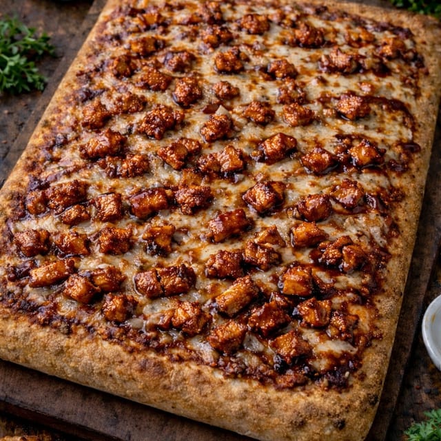 Sicilian BBQ Chicken Pizza.
