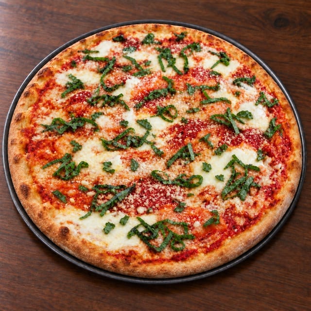 Margherita pizza.