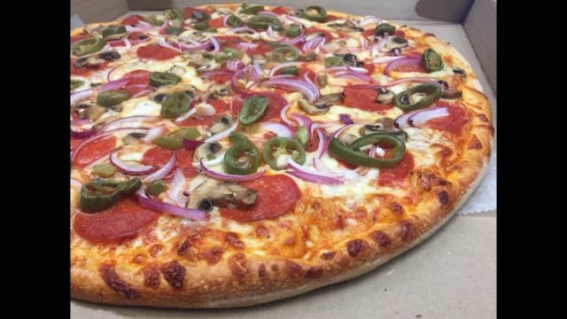 Gusto's special pizza.