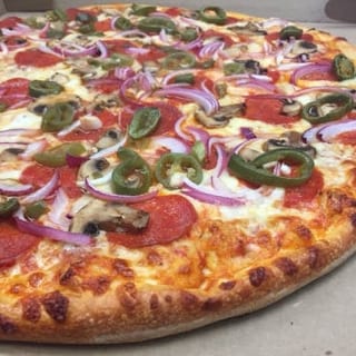 Gusto's special pizza