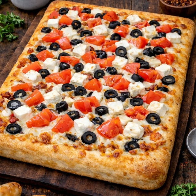 Sicilian Greek Pizza.