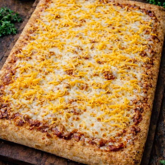 Sicilian Cheese-Lovers pizza.